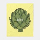 Illustratie van Artichoke cartoon Fleece Deken (Voorkant)