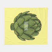 Illustratie van Artichoke cartoon Fleece Deken (Voorkant (Horizontaal))