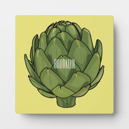 Illustratie van Artichoke cartoon Fotoplaat (Voorkant)