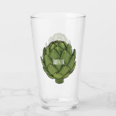 Illustratie van Artichoke cartoon Glas (Achterkant)