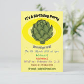 Illustratie van Artichoke cartoon Kaart (Staand voorkant)