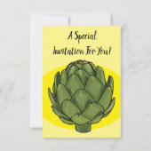 Illustratie van Artichoke cartoon Kaart (Achterkant)