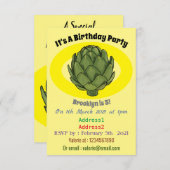 Illustratie van Artichoke cartoon Kaart (Voorkant / Achterkant)