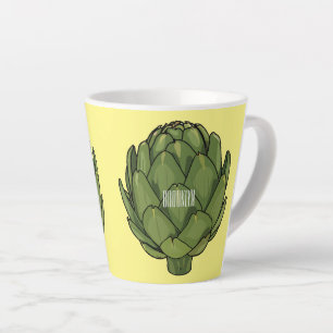 Illustratie van Artichoke cartoon Latte Mok