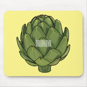 Illustratie van Artichoke cartoon Muismat