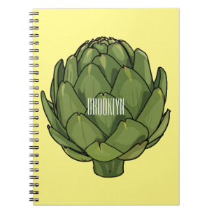 Illustratie van Artichoke cartoon Notitieboek