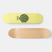 Illustratie van Artichoke cartoon Persoonlijk Skateboard (Horizontaal)