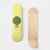 Illustratie van Artichoke cartoon Persoonlijk Skateboard (Voorkant)
