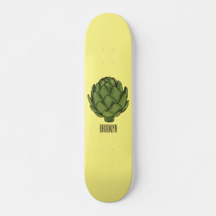 Illustratie van Artichoke cartoon Persoonlijk Skateboard
