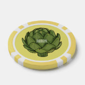 Illustratie van Artichoke cartoon Poker Chips (Enkel)