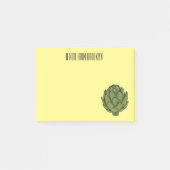 Illustratie van Artichoke cartoon Post-it® Notes (Voorkant)