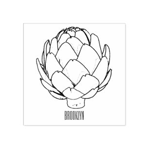 Illustratie van Artichoke cartoon Rubberstempel