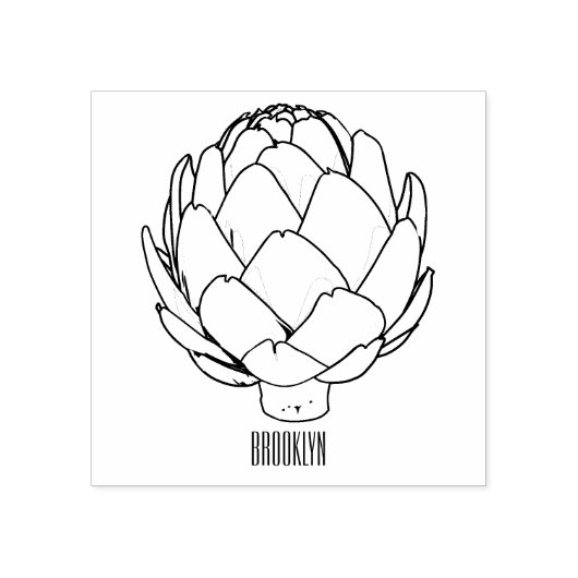 Illustratie van Artichoke cartoon Rubberstempel (Afrduk)