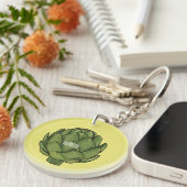 Illustratie van Artichoke cartoon Sleutelhanger (Voorkant Rechts)