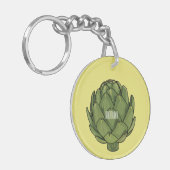 Illustratie van Artichoke cartoon Sleutelhanger (Voorkant Links)
