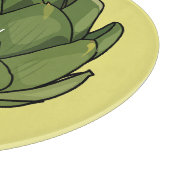 Illustratie van Artichoke cartoon Snijplank (Hoek)