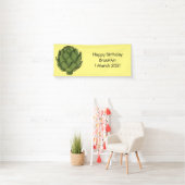 Illustratie van Artichoke cartoon Spandoek (Insitu)