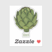 Illustratie van Artichoke cartoon Sticker (Vel)