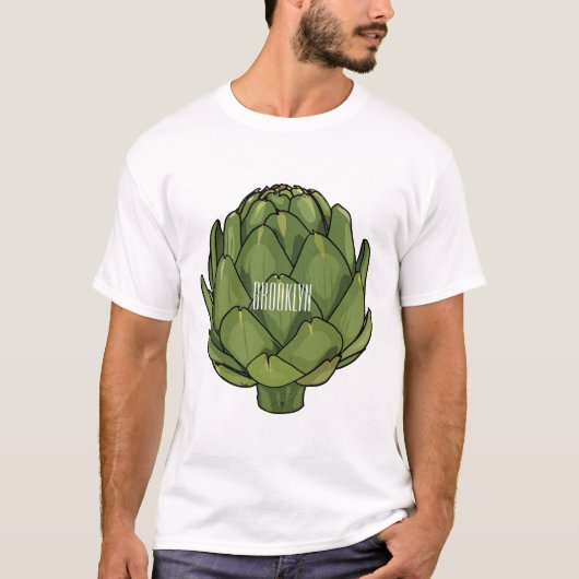 Illustratie van Artichoke cartoon T-shirt (Voorkant)
