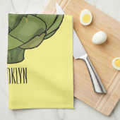 Illustratie van Artichoke cartoon Theedoek (Quarter Fold)