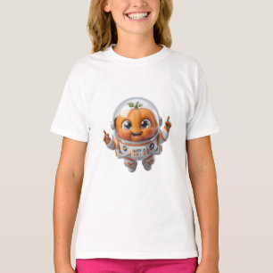 Illustratie van astronaut en pompoen voor Hallowee T-shirt