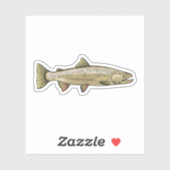 Illustratie van Atlantische zalm Sticker (Vel)