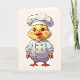 Illustratie van baby kippenkok lege groet kaart