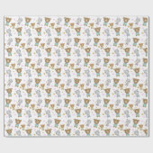 Illustratie van Babybeer en Zebra Cadeaupapier (Vlak)