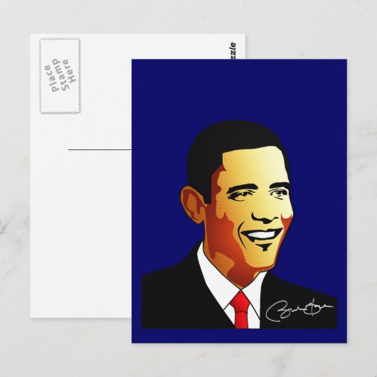 Illustratie van Barack Obama Vector Briefkaart (Voorkant / Achterkant)