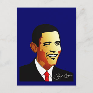 Illustratie van Barack Obama Vector Briefkaart