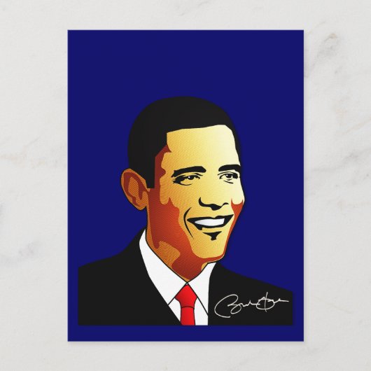 Illustratie van Barack Obama Vector Briefkaart (Voorkant)