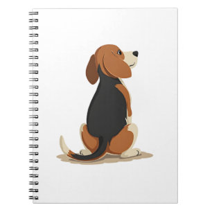 Illustratie van Beagle-hond van achteren - Illustr Notitieboek
