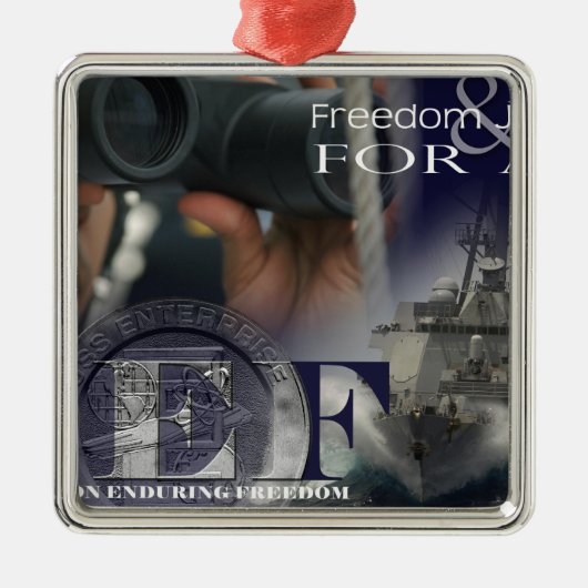 Illustratie van bemanningsleden metalen ornament (Voorkant)