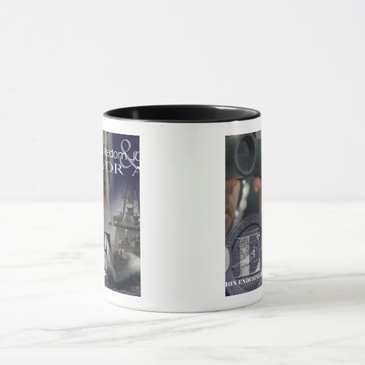 Illustratie van bemanningsleden mok (Midden)