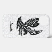 Illustratie van Black Tribal Flying Eagle Case-Mate iPhone Case (Achterkant (horizontaal))