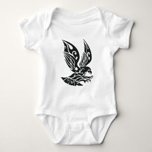 Illustratie van Black Tribal Flying Eagle Romper (Voorkant)