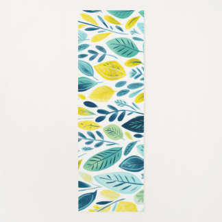 Illustratie van bladvormen en -kleuren yogamat