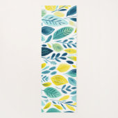 Illustratie van bladvormen en -kleuren yogamat (Achterkant)