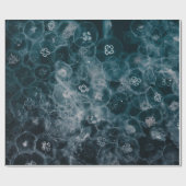 ILLUSTRATIE VAN BLAUW- EN WIT-BUBBELS CADEAUPAPIER (Vlak)