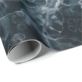 ILLUSTRATIE VAN BLAUW- EN WIT-BUBBELS CADEAUPAPIER (Rol Hoek)