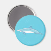 Illustratie van blauwe dolfijn oceaandesign magneet (Voorkant / Achterkant)
