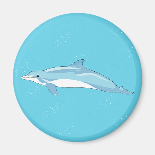 Illustratie van blauwe dolfijn oceaandesign magneet (Voorkant)