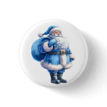 Illustratie van Blauwe Kerstman in waterverf