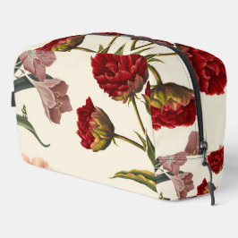 Illustratie van bloeiende bloemen in vintage stijl toilettasje