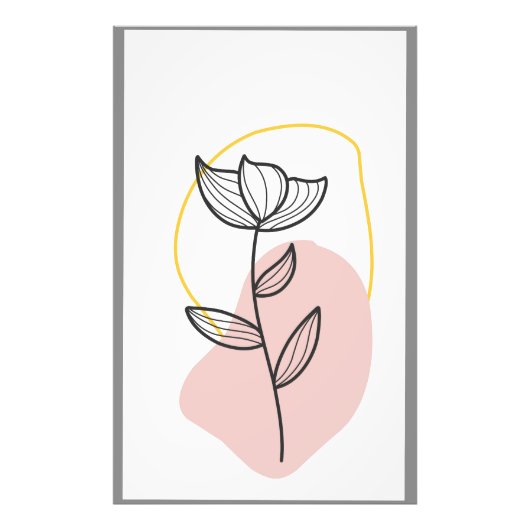 Illustratie van bloemenontwerp foto afdruk (Voorkant)