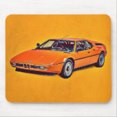Illustratie van BMW M1 Muismat (Voorkant)