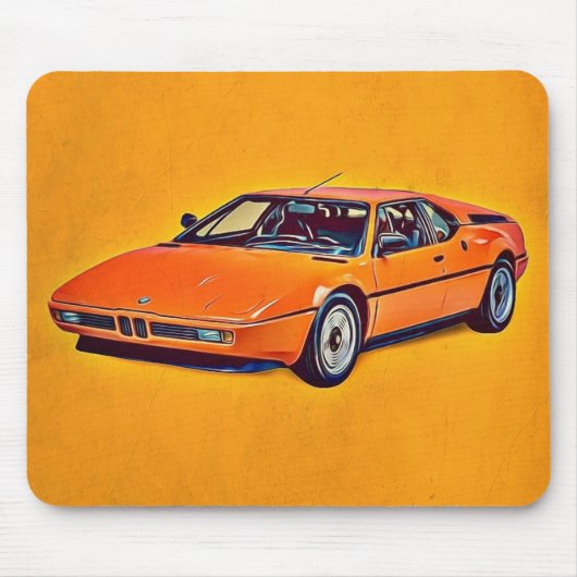 Illustratie van BMW M1 Muismat (Voorkant)