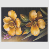 Illustratie van bodemgele bloemen groot tissuepapier (Voorkant)