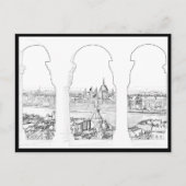 Illustratie van Boedapest en het Hongaarse parleme Briefkaart (Voorkant)