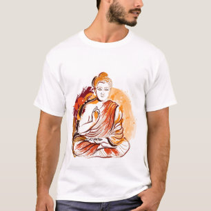 illustratie van Boeddha, Gautama Boeddha Boeddhism T-shirt